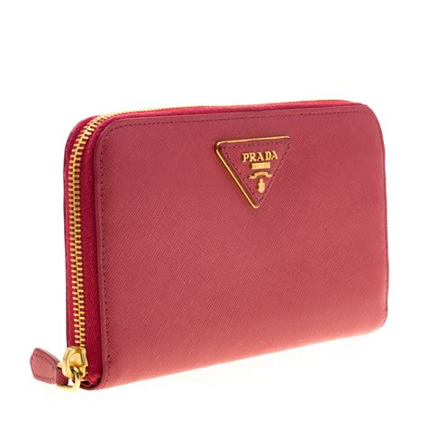 prada grained zip around wallet|Prada zipper wallet.